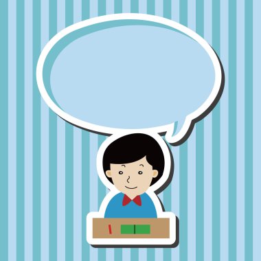 Öğrenci karikatür Tema öğeleri vektör, eps