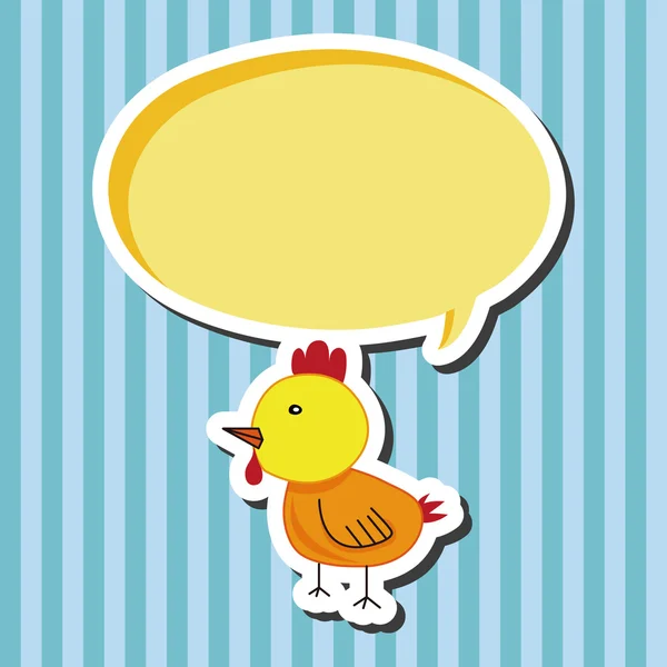 Elementy motywu kreskówka kurczak — Wektor stockowy