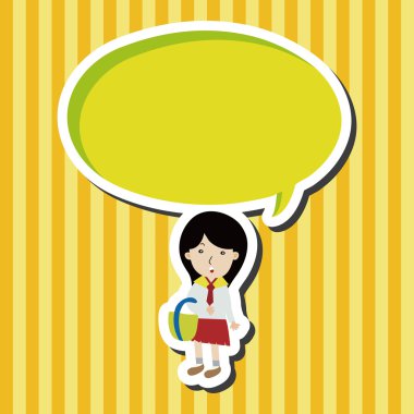 Öğrenci karikatür Tema öğeleri vektör, eps