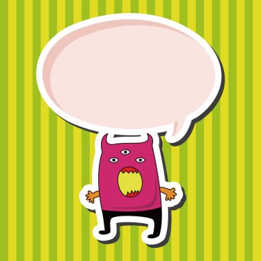 canavar karikatür Tema öğeleri vektör, eps