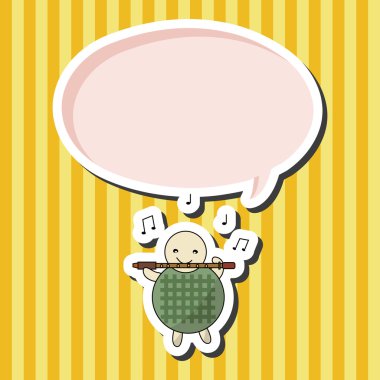 hayvan kaplumbağa enstrüman çizgi film Tema öğeleri oynarken