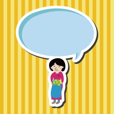 Bayan kız çizgi film Tema öğeleri