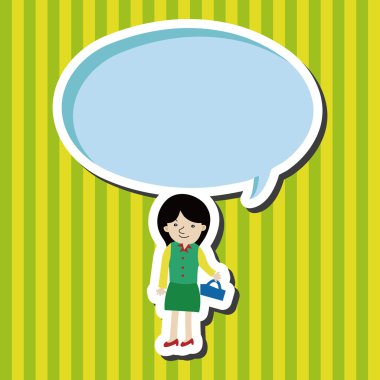 Bayan kız çizgi film Tema öğeleri