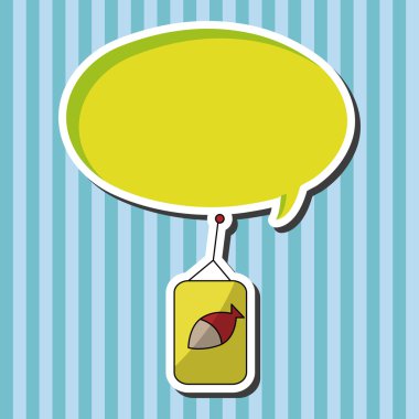 Balık tutma çizgi Tema öğeleri