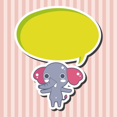 Tema öğeleri hayvan fil çizgi film