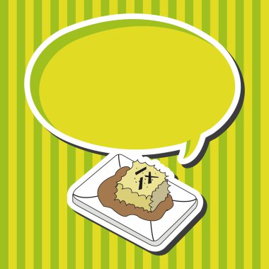 Japon yemekleri Tema tofu öğeleri vektör, eps