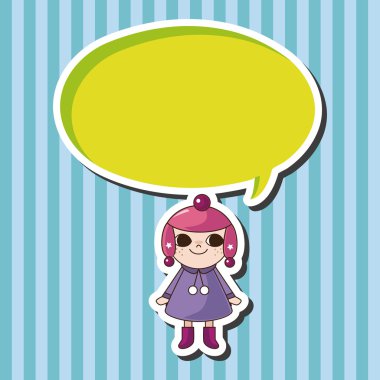 Bayan kız çizgi film Tema öğeleri