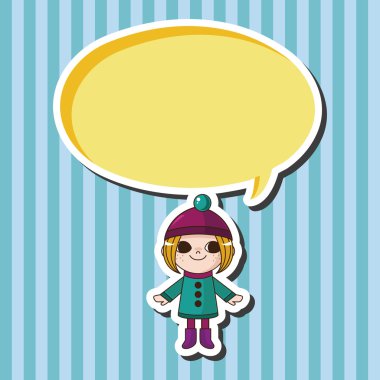 Bayan kız çizgi film Tema öğeleri