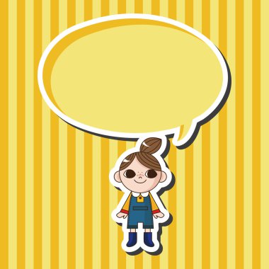 Bayan kız çizgi film Tema öğeleri