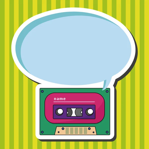 Audiotape theme elements vector,eps — Stock Vector