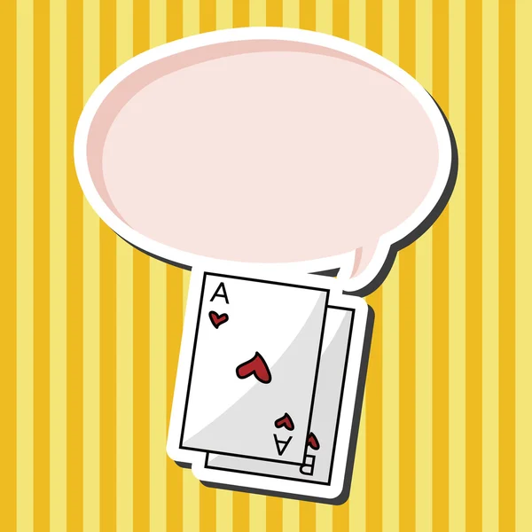 Casino poker elementos tema de la tarjeta — Archivo Imágenes Vectoriales