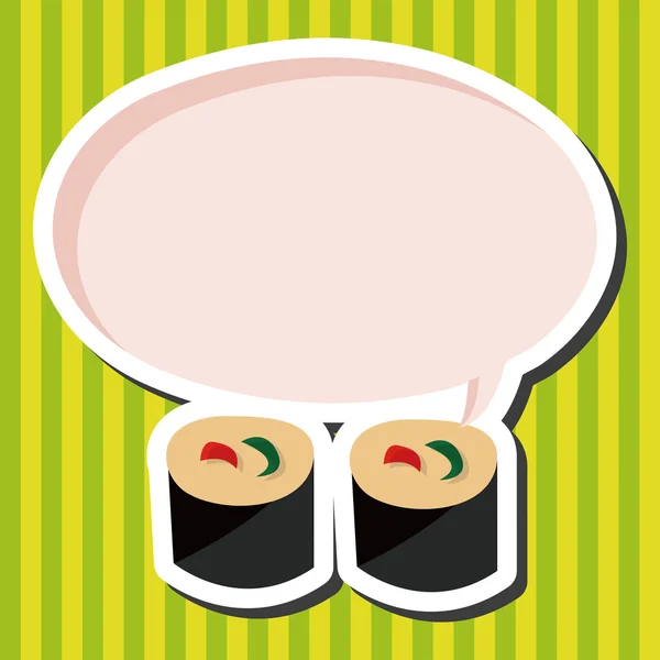 Elementos temáticos de sushi comida japonesa — Archivo Imágenes Vectoriales