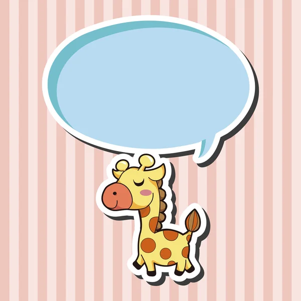 动物长颈鹿卡通主题元素 — 图库矢量图片