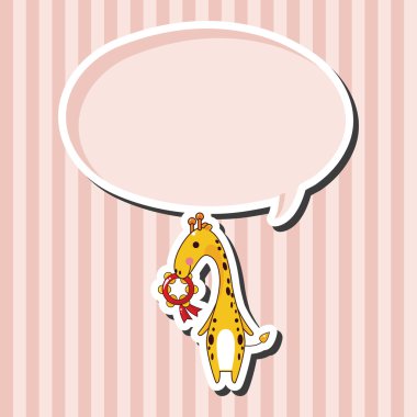 hayvan zürafa enstrüman çizgi film Tema öğeleri oynarken