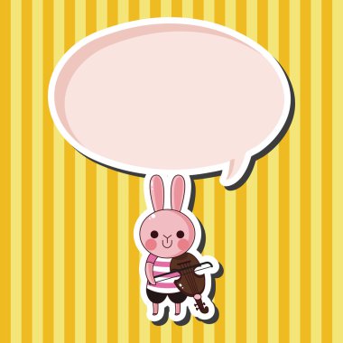 hayvan tavşan enstrüman çizgi film Tema öğeleri oynarken