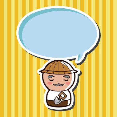 kişi karakter çiftçi Tema öğeleri