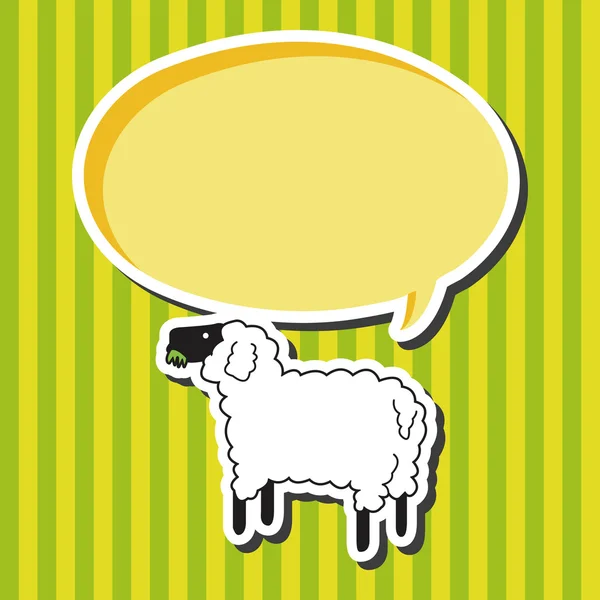 Ζώα πρόβατα γελοιογραφία θέμα στοιχεία — Διανυσματικό Αρχείο