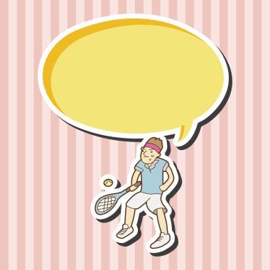 Tenis egzersiz Tema öğeleri