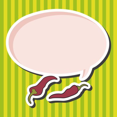 Sebze Tema biber öğeleri