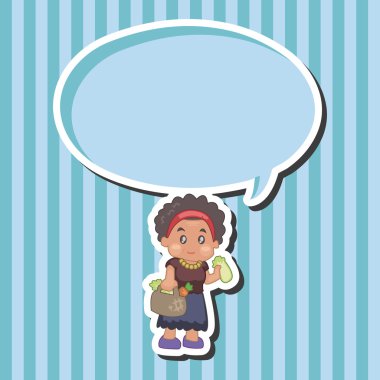 가족 할머니 캐릭터 테마 요소