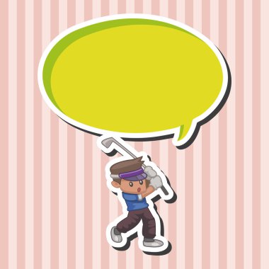 kişi karakter golfçüler Tema öğeleri