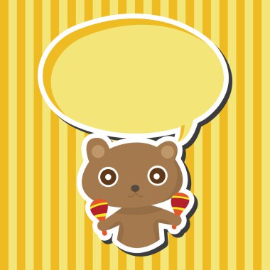 hayvan ayı enstrüman çizgi film Tema öğeleri oynarken