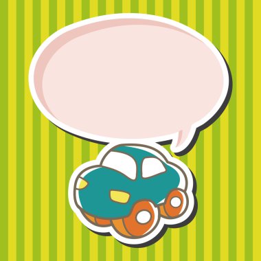 Bebek oyuncak araba tema öğeleri