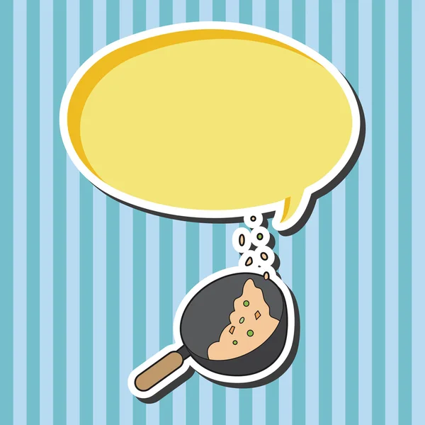 キッチン用品鍋テーマ要素 — ストックベクタ