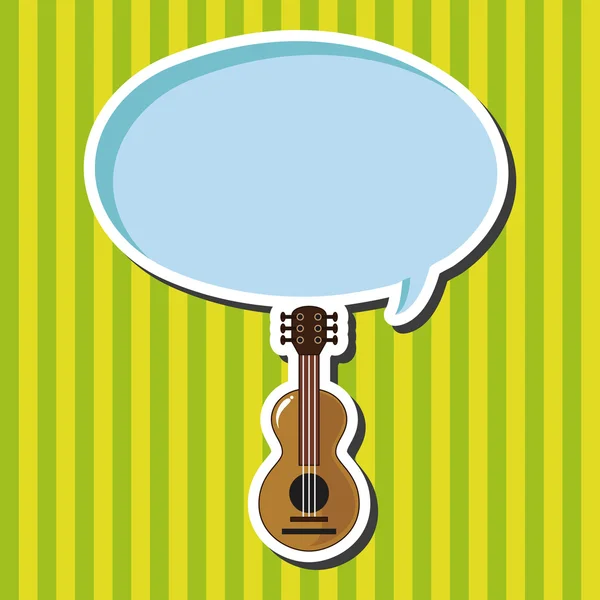Thème guitare musicale éléments — Image vectorielle