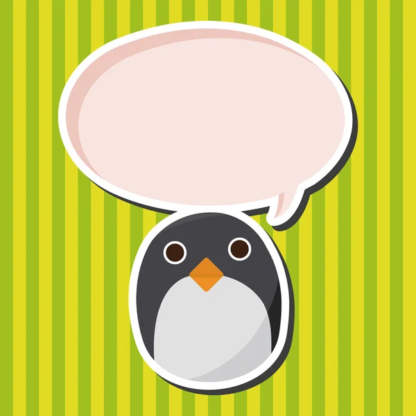 Baby Pinguin Puppe Themenelemente — Stockvektor