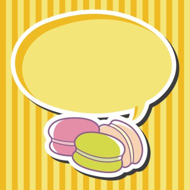 Fransa Macarons Tema öğeleri vektör, eps