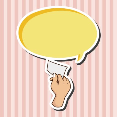 Kağıt Tema öğeleri tutan el