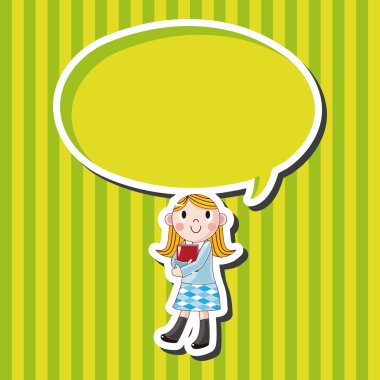 Öğrenci karikatür Tema öğeleri vektör, eps