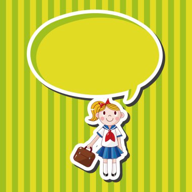 Öğrenci karikatür Tema öğeleri vektör, eps