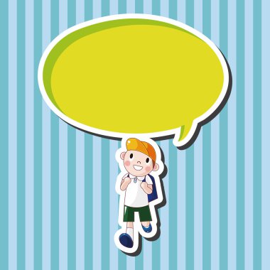 Öğrenci karikatür Tema öğeleri vektör, eps