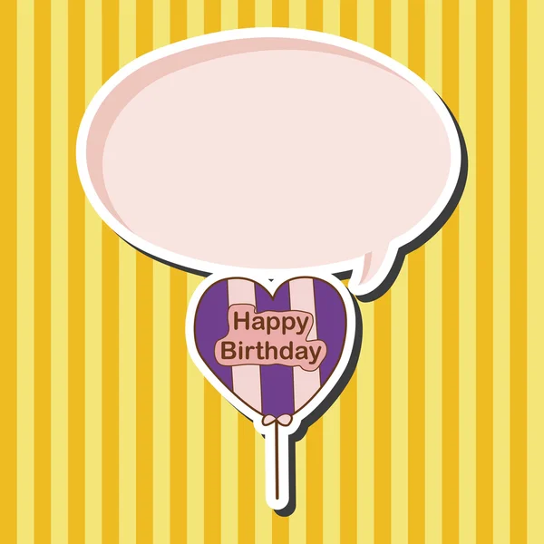 Doğum günü ballon Tema öğeleri vektör, eps — Stok Vektör