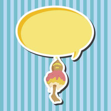 tuhaf canavar düz simgesi öğeleri arka plan, eps10