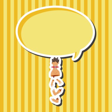 tuhaf canavar düz simgesi öğeleri arka plan, eps10