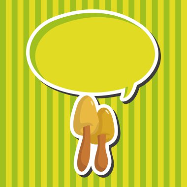 mantar karikatür Tema öğeleri vektör, eps