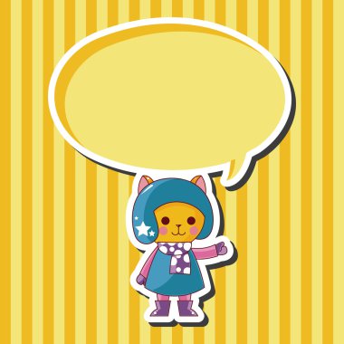 hayvan kedi kış çizgi film Tema öğeleri