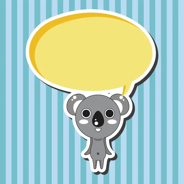 Animal koala cartoon elementos temáticos —  Vetores de Stock