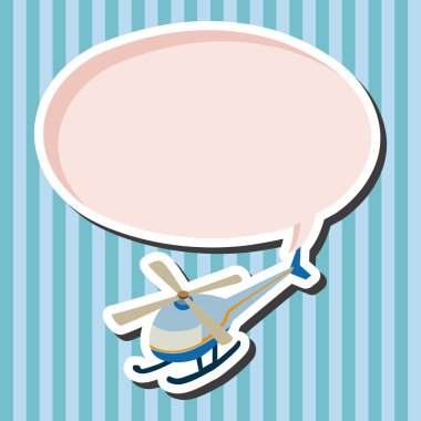 Nakliye helikopter düz simgesi öğeleri arka plan, eps10