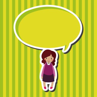 Aile kız karakter düz simgesi öğeleri arka plan, eps10