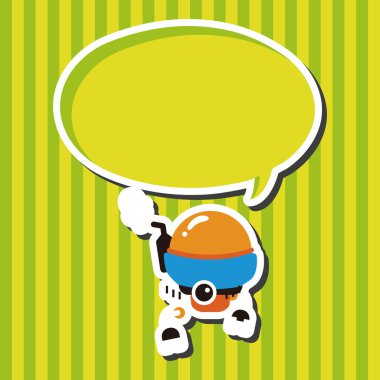 tuhaf robot düz simgesi öğeleri arka plan, eps10