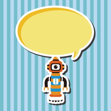 tuhaf robot düz simgesi öğeleri arka plan, eps10