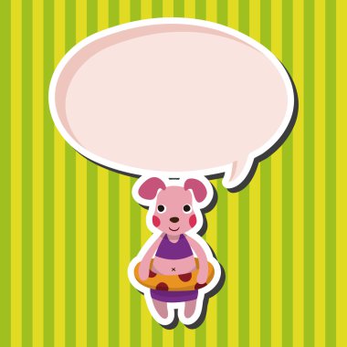 Yaz hayvan tavşan düz simgesi öğeleri arka plan, eps10