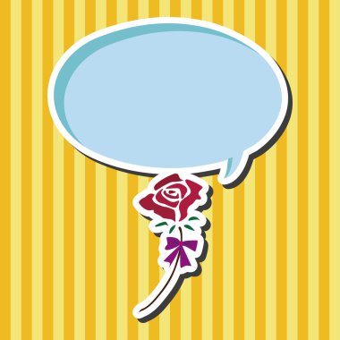 Sevgililer günü çiçek düz simgesi öğeleri arka plan, eps10