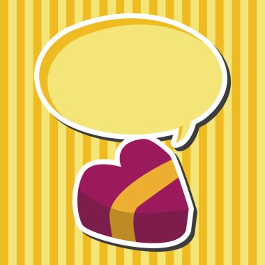 Sevgililer günü kutu çikolata düz simgesi öğeleri arka plan, e