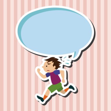 Spor Çalıştırıcısı atlet düz simgesi öğeleri arka plan, eps10