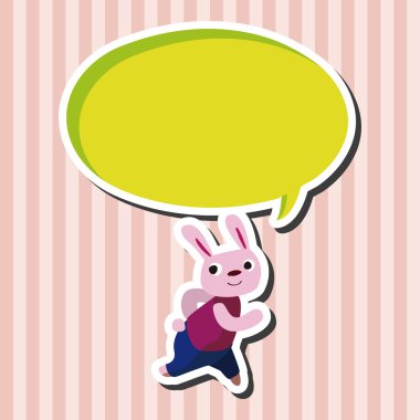 Spor hayvan tavşan karikatür öğeleri vektör